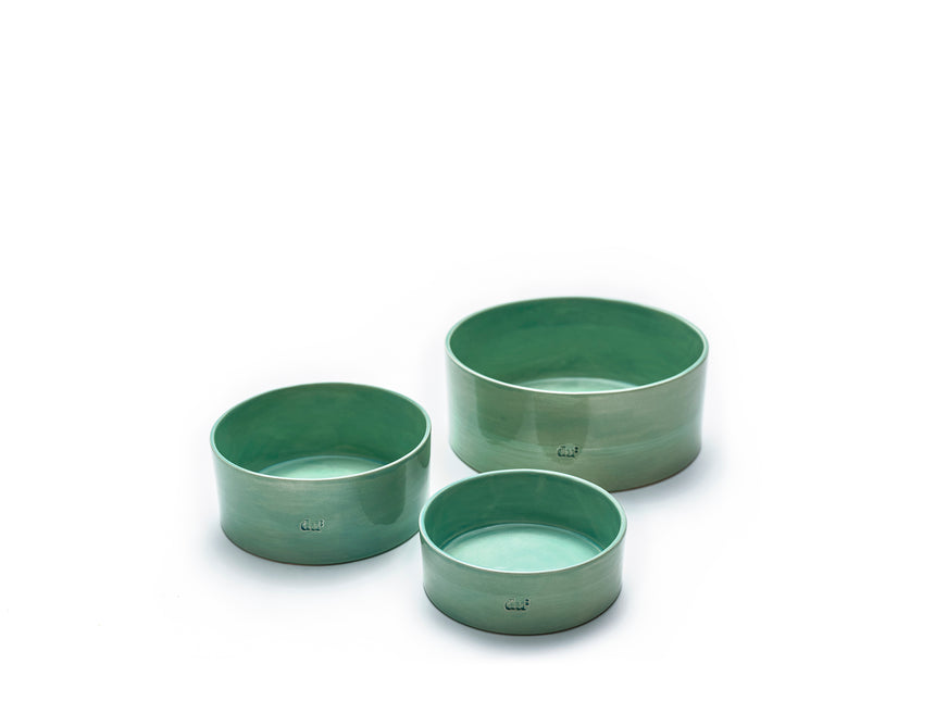 du2-green-ceramic-dog-bowl-set