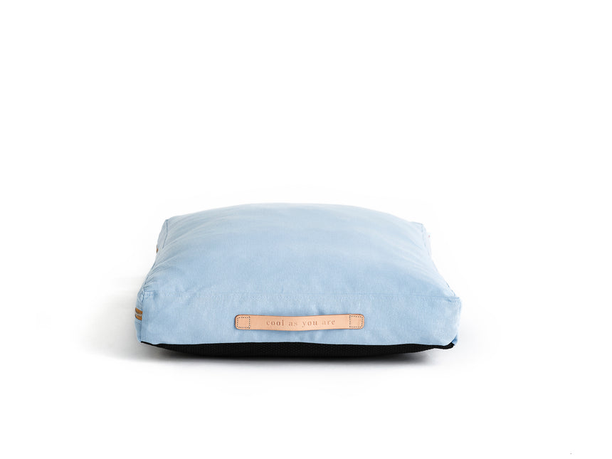 blue-dog-bed-with-leather-handle